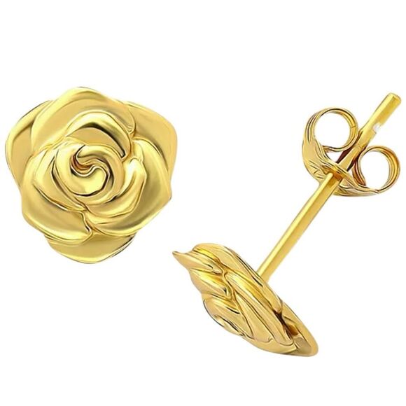 Giani Bernini 18k Gold over Sterling Silver Floral Earrings - Picture 1 of 6